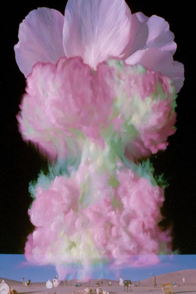 Surreal Bloom Desert Poster. poster