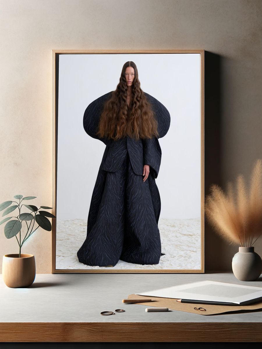 Avant-Garde Fashion Portrait Print. — room view 2