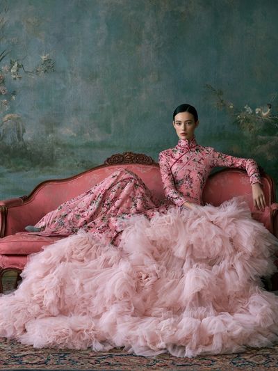 Pink Couture Portrait Print.