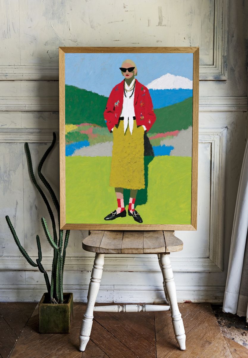 Fashion Figure Landscape Poster. — room view 1