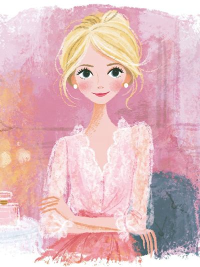 Blonde Fashion Portrait Illustration Poster.