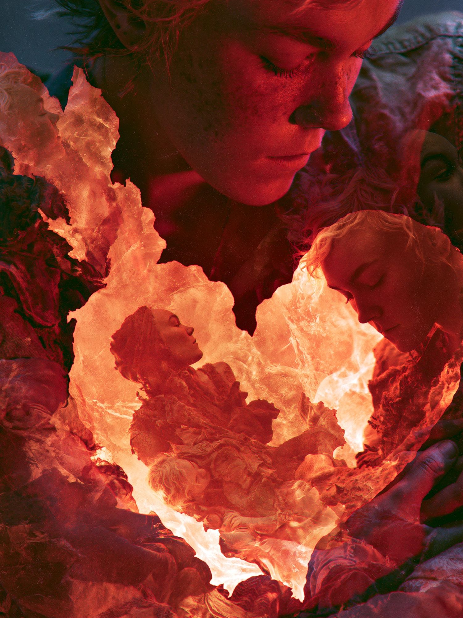 Dreaming Faces Surrealism Poster. poster — fine-art art