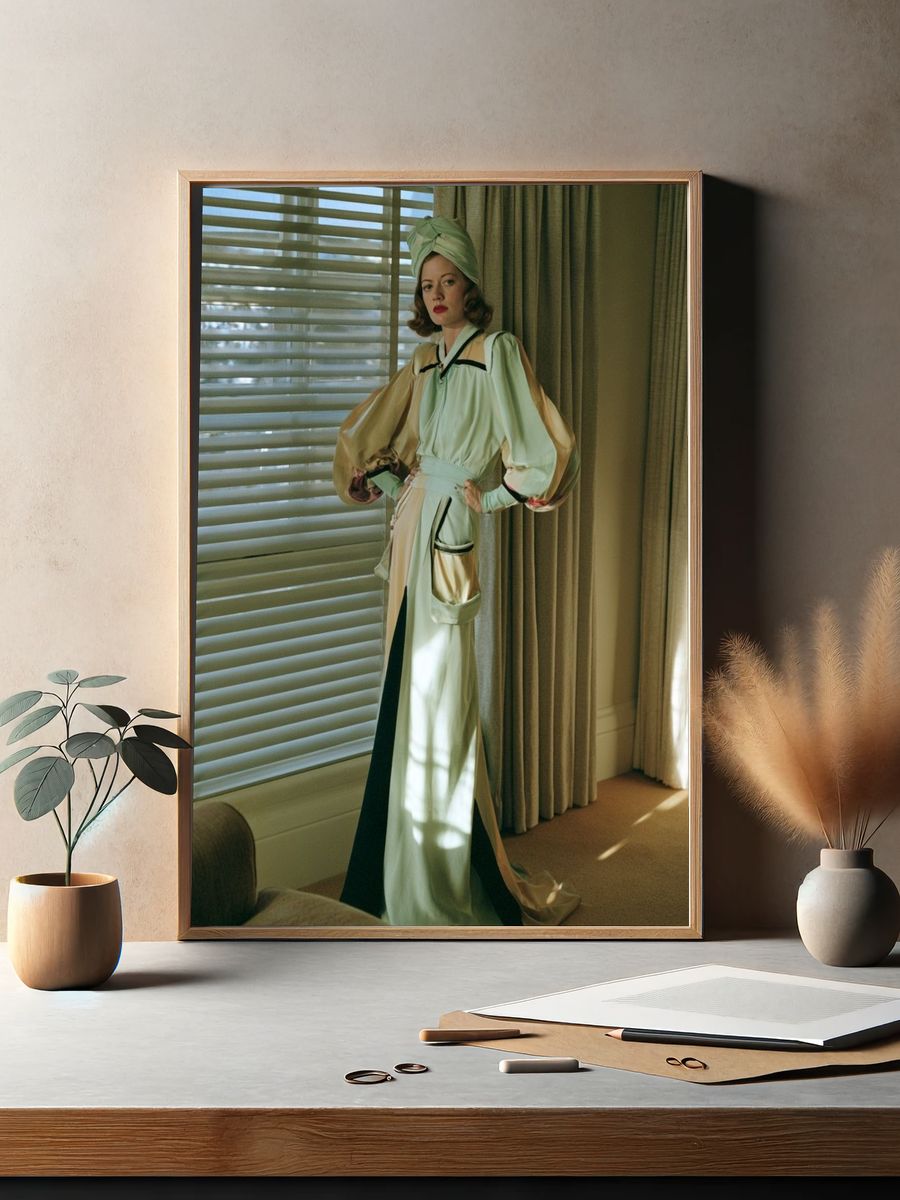 Vintage Fashion Portrait Poster. — room view 2
