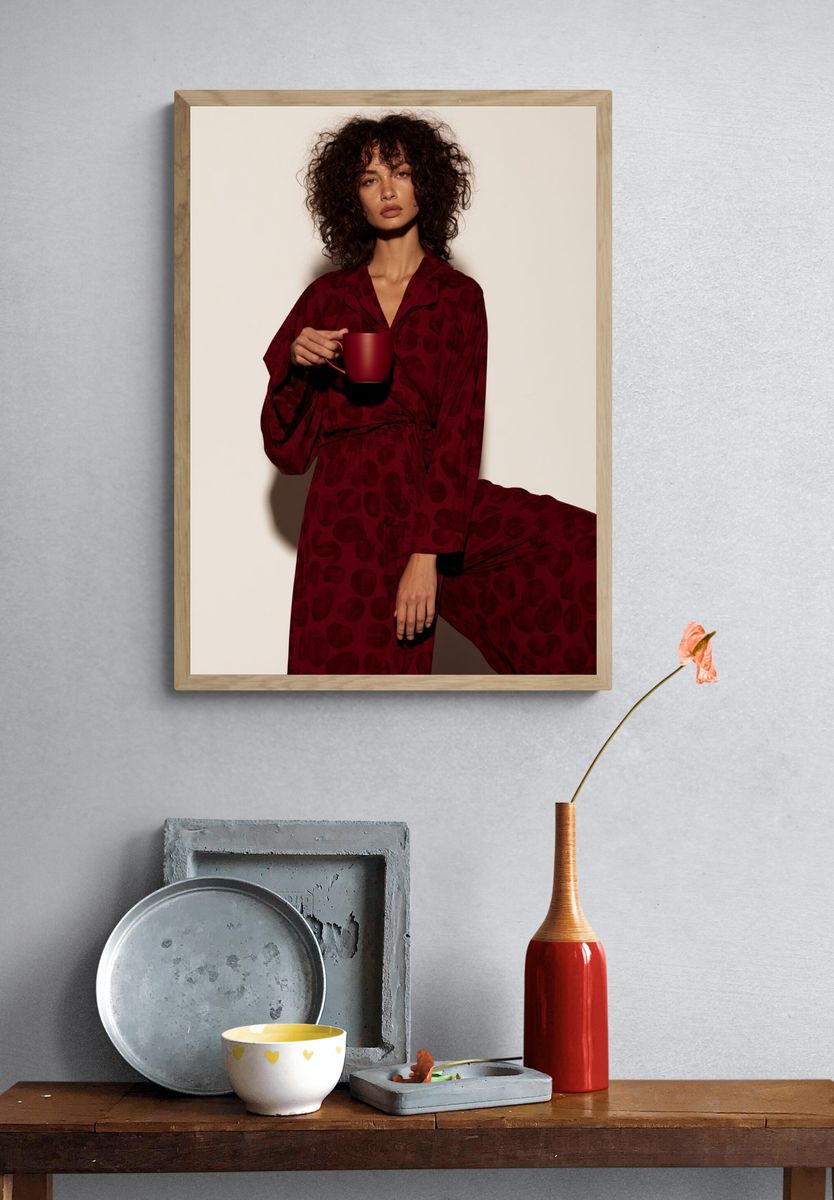 Red Fashion Portrait Poster. — room view 3