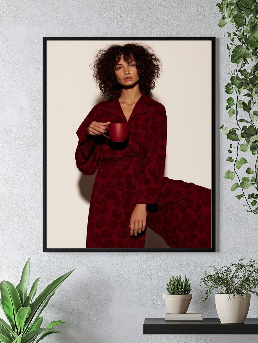Red Fashion Portrait Poster. — room view 4