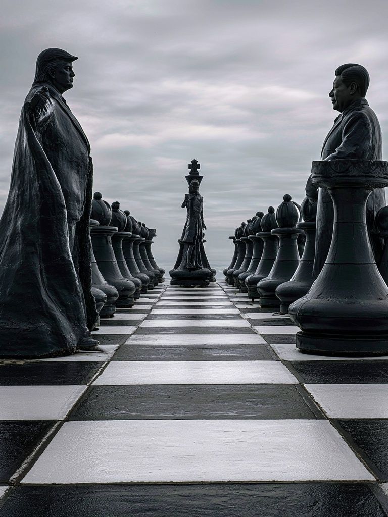 Surreal Giant Chessboard Print. poster detail