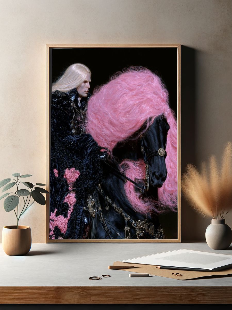 Fashion Horse Portrait Poster. — room view 2