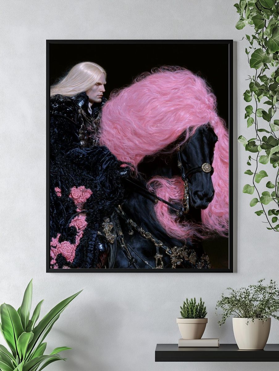 Fashion Horse Portrait Poster. — room view 4