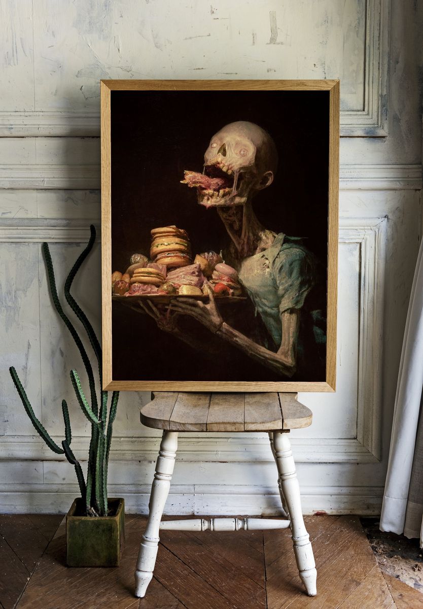 Macabre Feast Surrealism Poster room preview