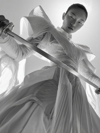 Fashion Sword Portrait Print. poster