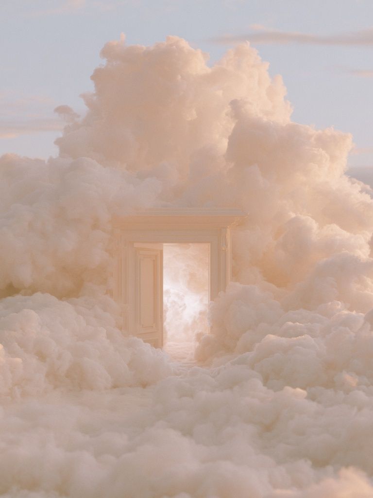 Cloud Doorway Surrealism Print. poster — fine-art art