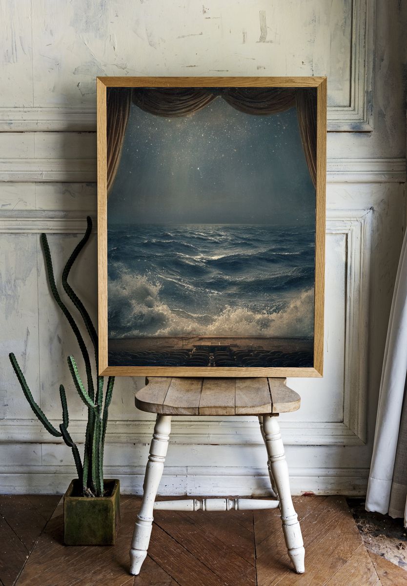Ocean Stage Surrealism Print. room preview
