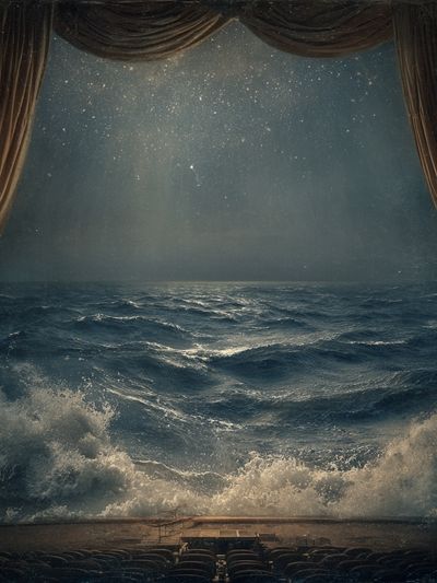 Ocean Stage Surrealism Print. poster