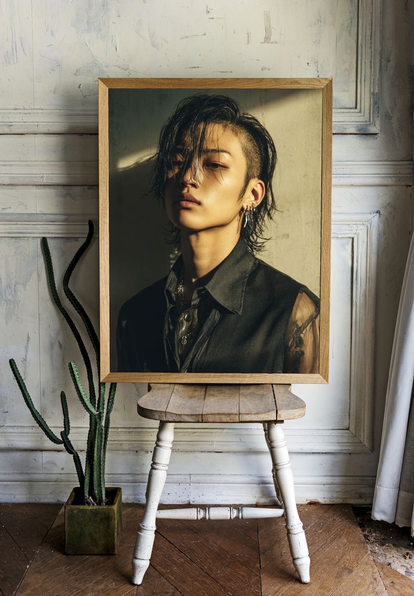 Moody Fashion Portrait Poster. room preview