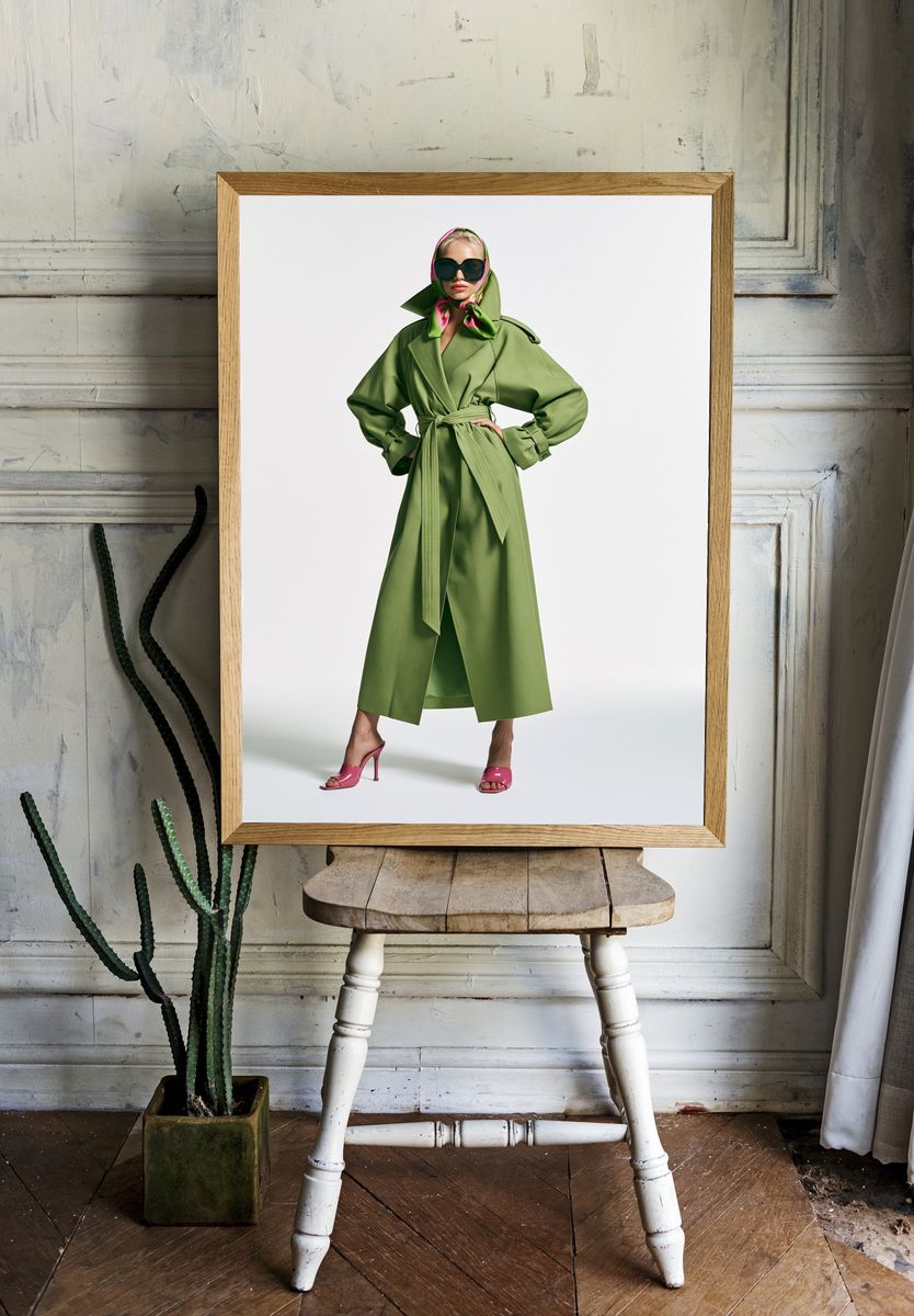 Green Couture Fashion Poster. — room view 1