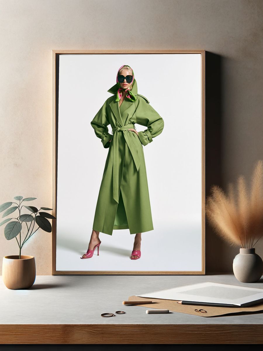 Green Couture Fashion Poster. — room view 2