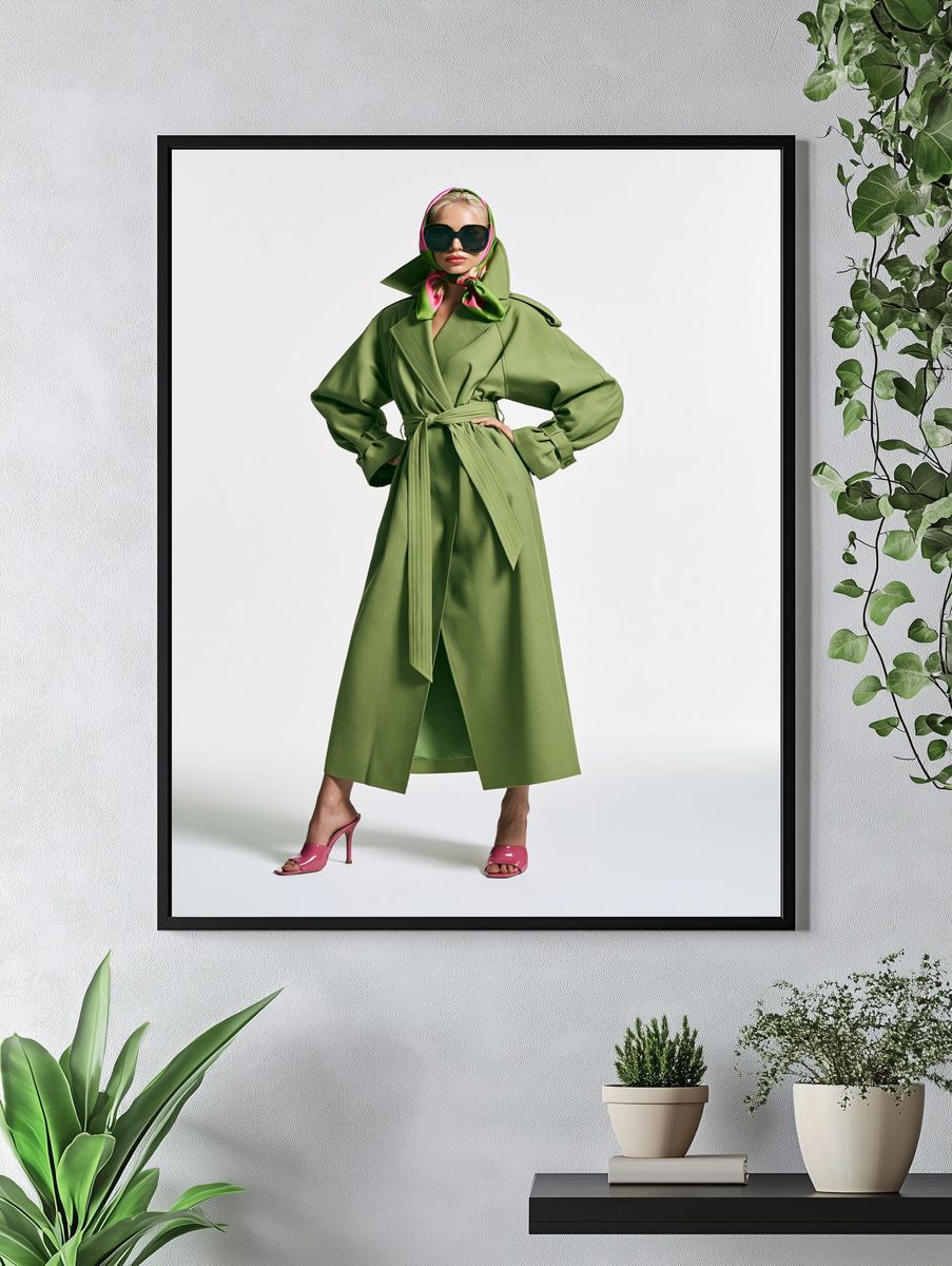 Green Couture Fashion Poster. — room view 4