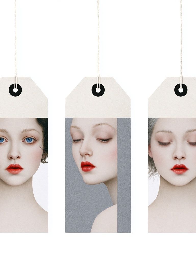 Minimalist Fashion Portrait Tags Poster. poster — fashion art