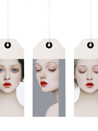 Minimalist Fashion Portrait Tags Poster. poster
