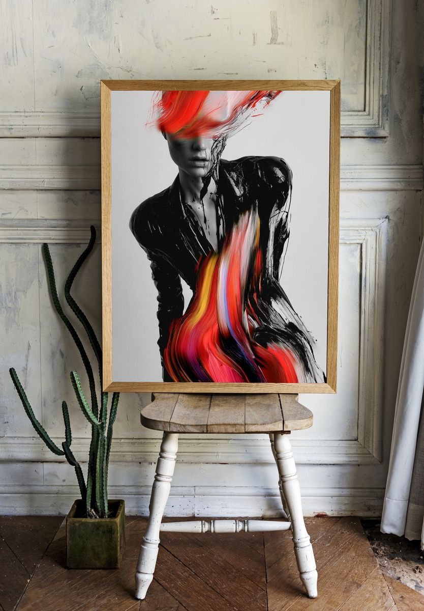 Abstract Fashion Figure Poster. room preview
