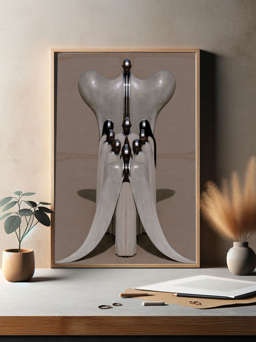 Surreal Fashion Totem Print. — room view 2