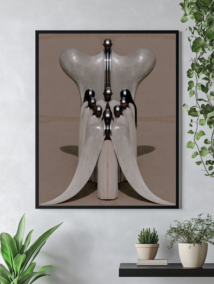 Surreal Fashion Totem Print. — room view 4