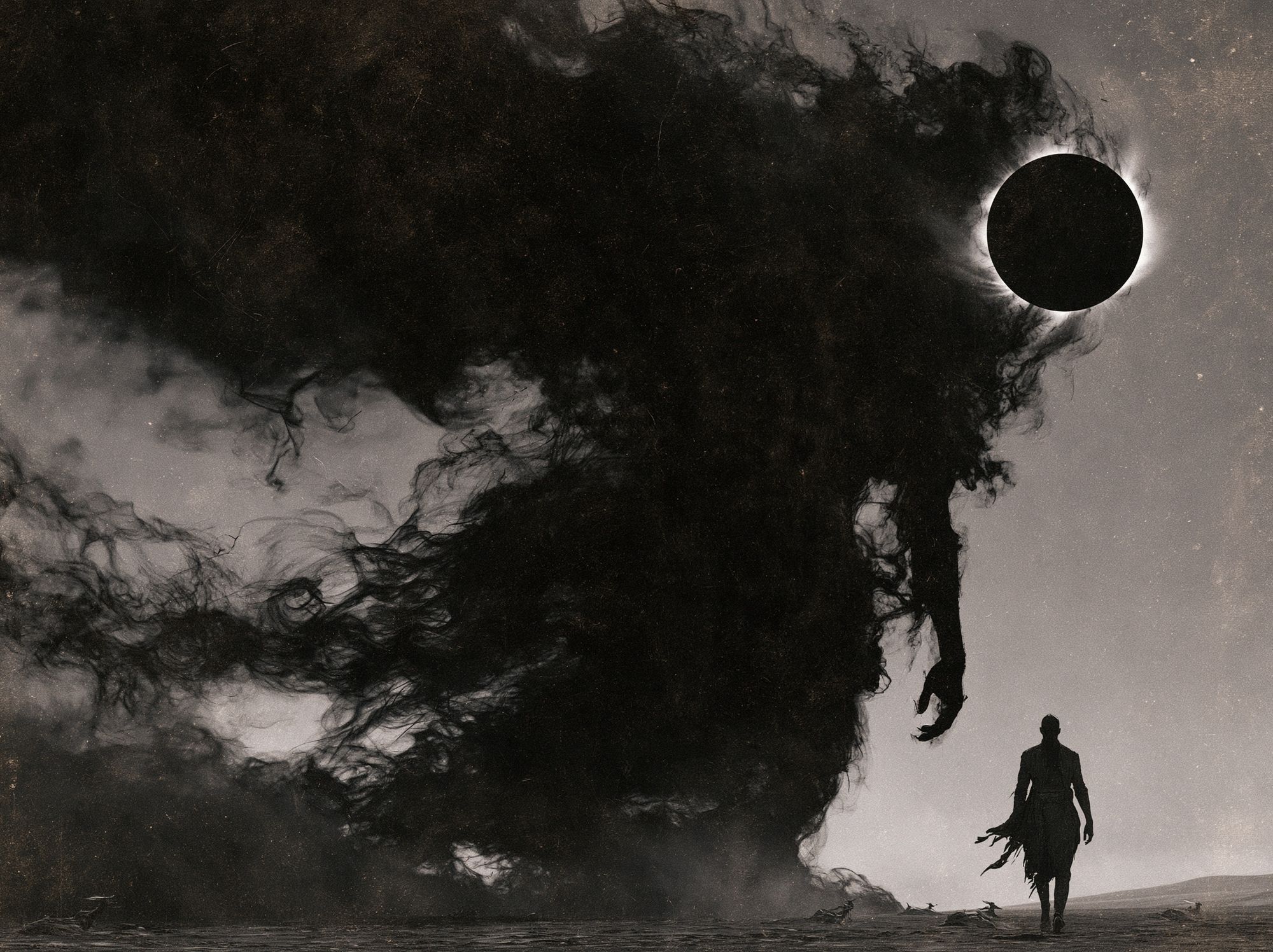 Eclipse Wanderer Surrealism Poster. poster — fine-art art
