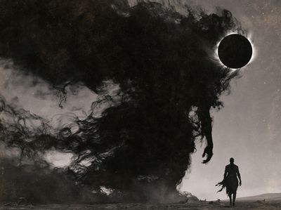 Eclipse Wanderer Surrealism Poster. poster