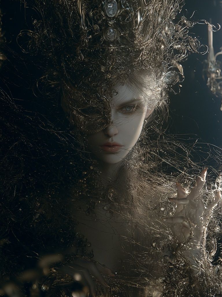 Dark Surreal Portrait Print. poster — fine-art art