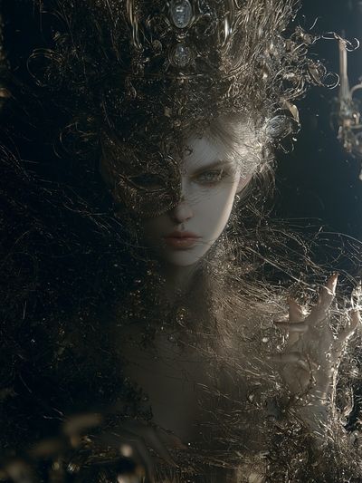 Dark Surreal Portrait Print. poster