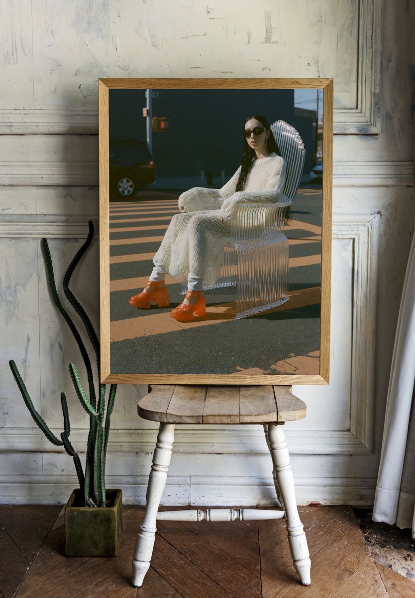 Avant-Garde Fashion Portrait Poster. room preview