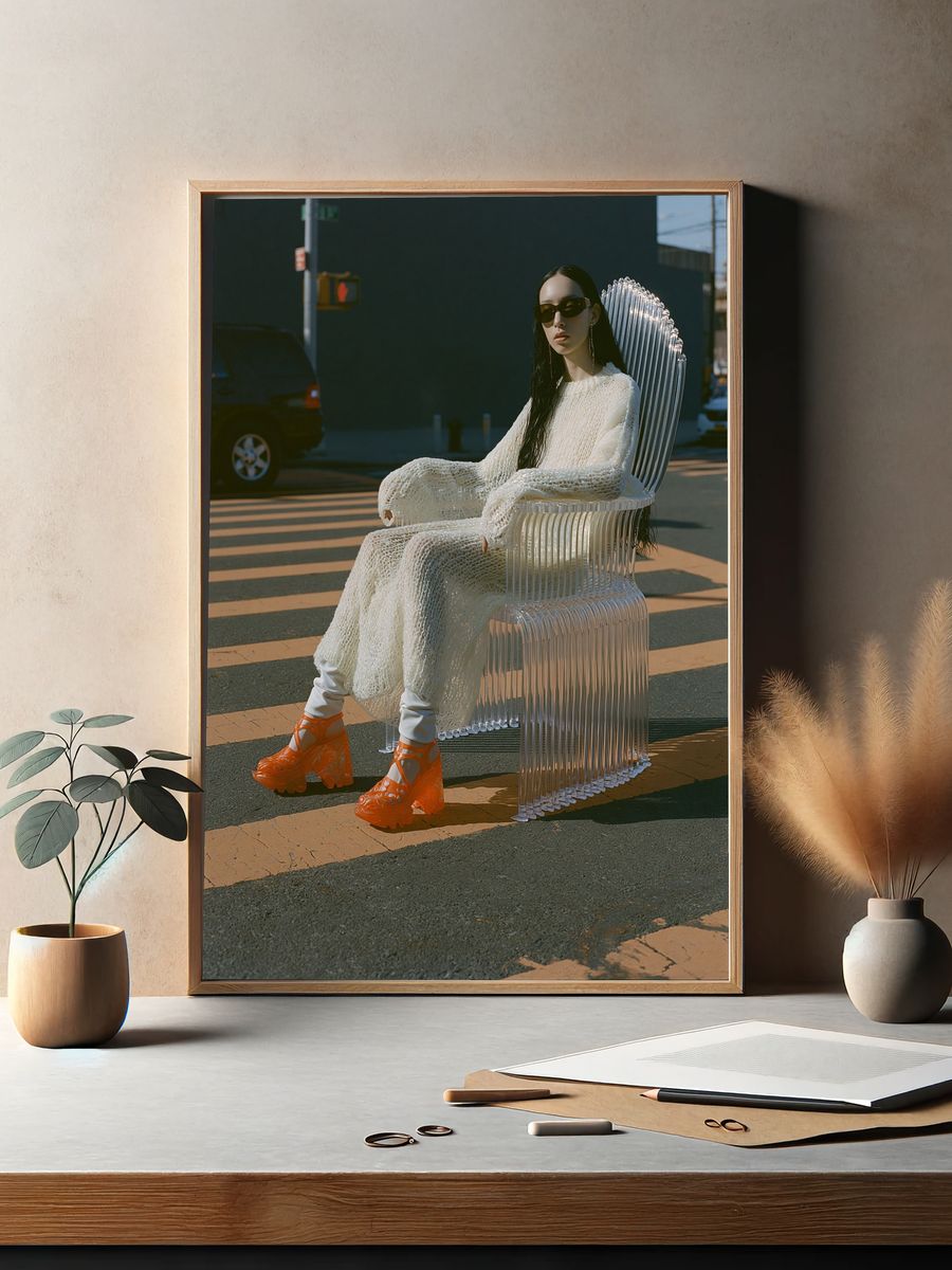 Avant-Garde Fashion Portrait Poster. — room view 2