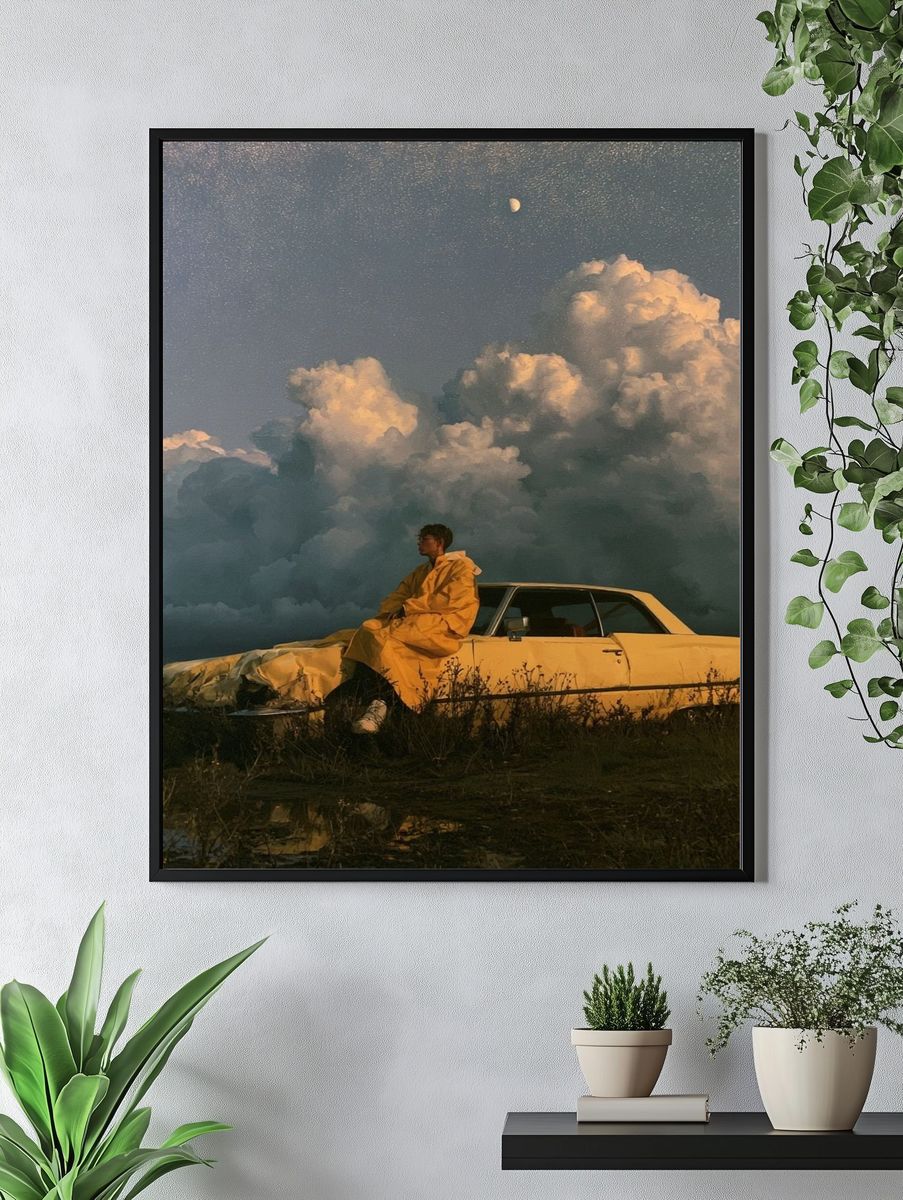 Moonlit Car Dreamscape Poster. — room view 4
