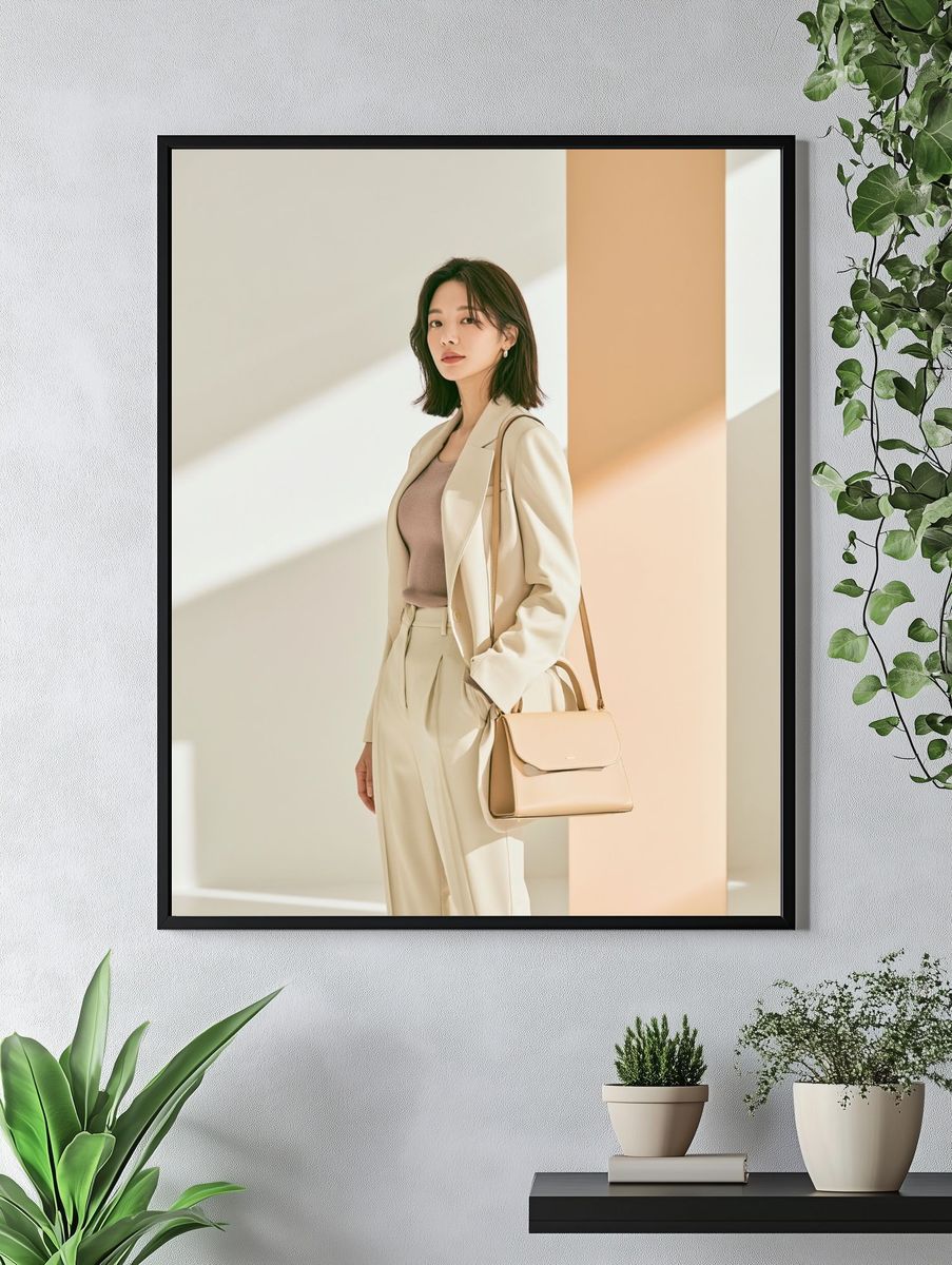 Minimalist Fashion Portrait Poster. — room view 4