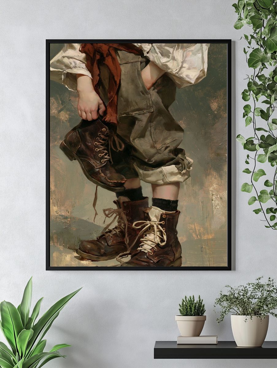 Vintage Boots Fashion Poster. — room view 4