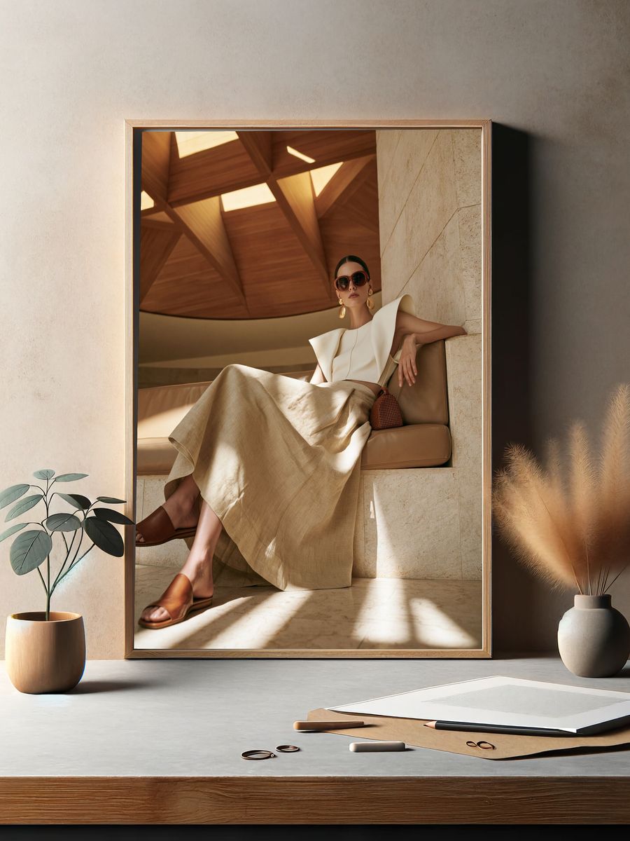 Luxury Fashion Portrait Print. — room view 2