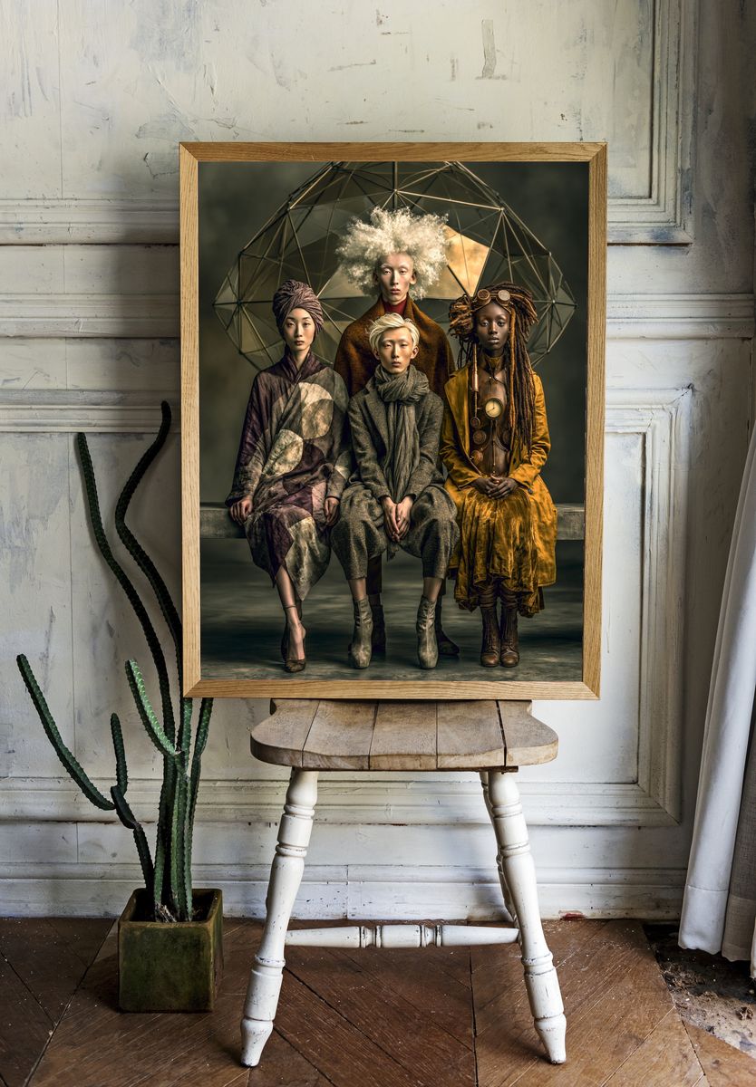 Avant-Garde Portrait Fashion Poster. room preview