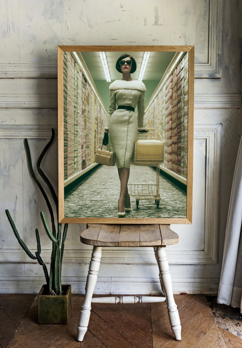 Retro Fashion Aisle Photography Poster. room preview