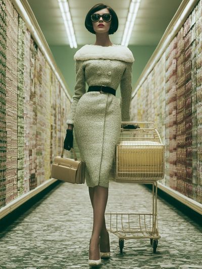 Retro Fashion Aisle Photography Poster. poster