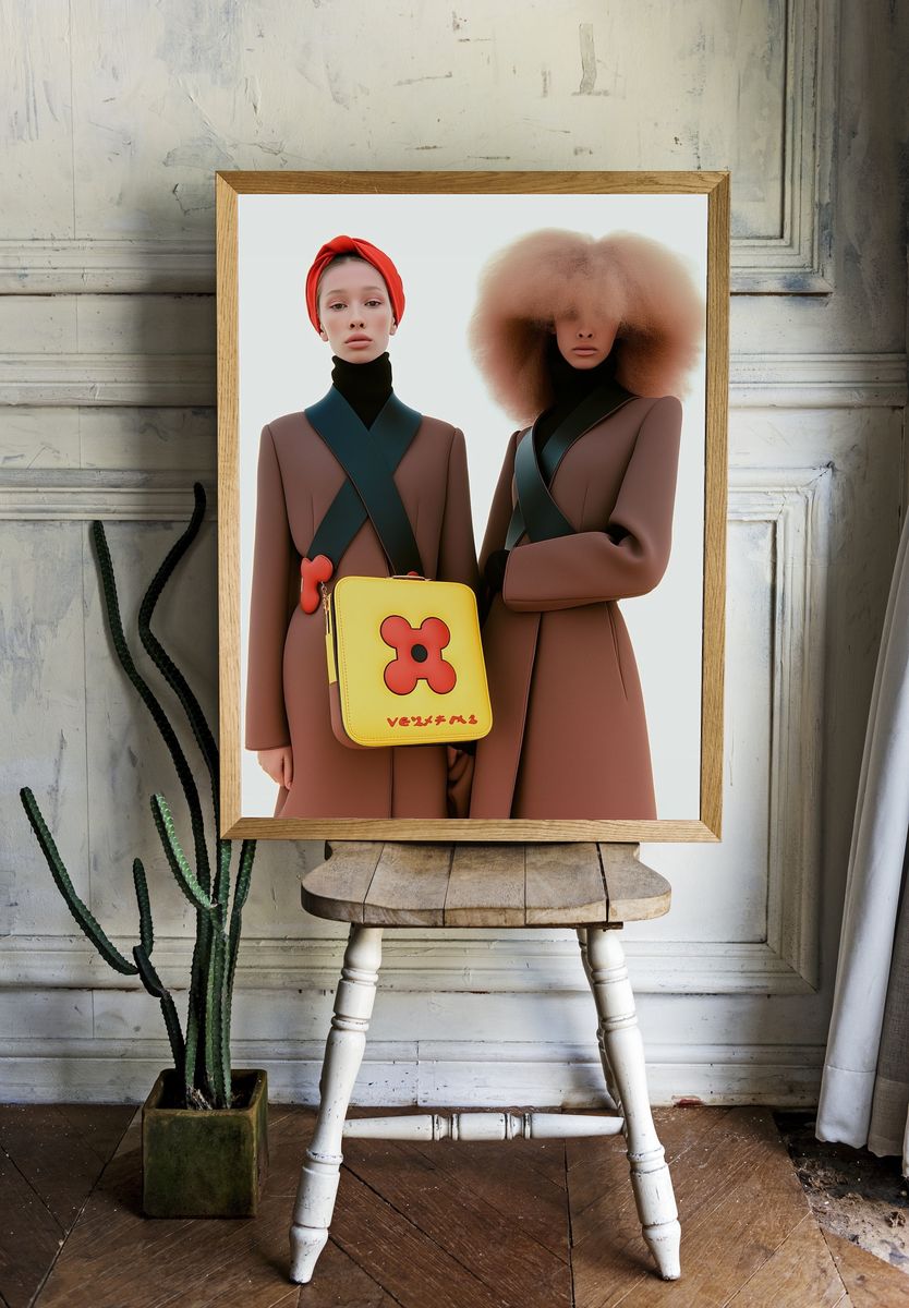 Avant-Garde Fashion Portrait Poster. room preview