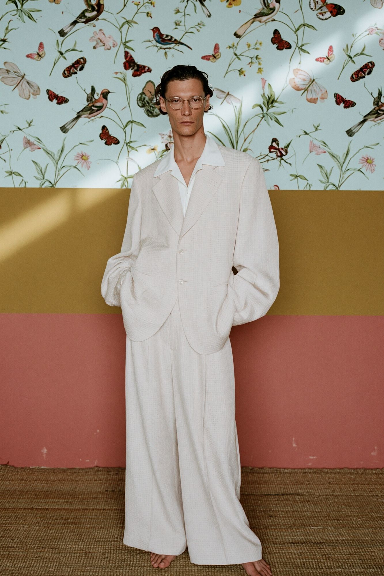 Fashion Portrait in Floral Room Poster. poster — photography art