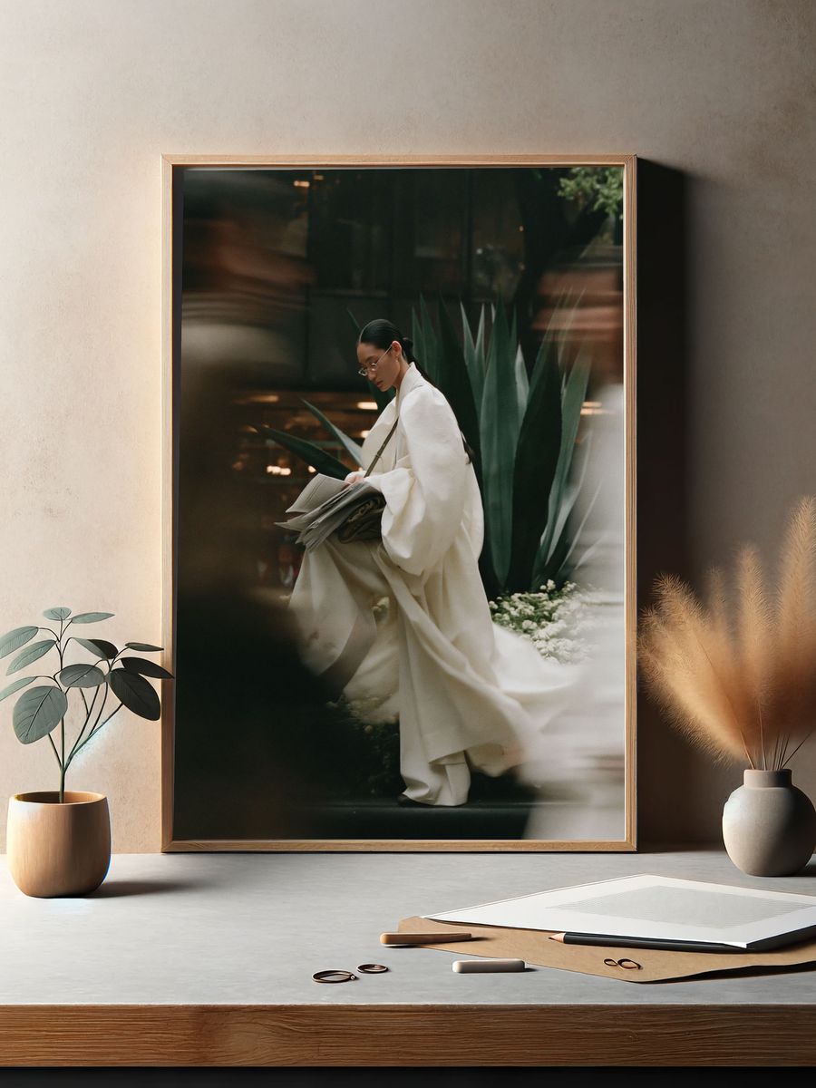 Elegant Fashion Portrait Print. — room view 2
