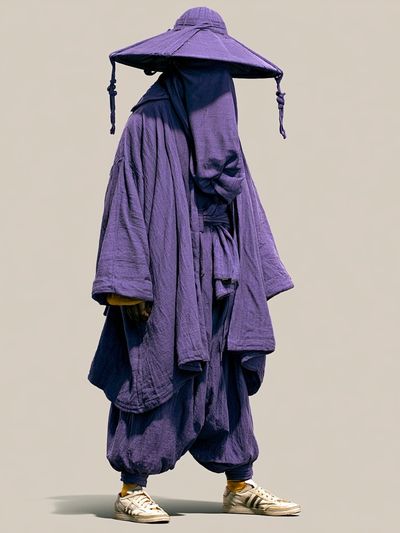 Purple Streetwear Figure Photography Poster.