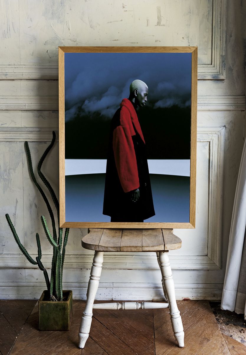 Avant-Garde Fashion Portrait Poster. room preview