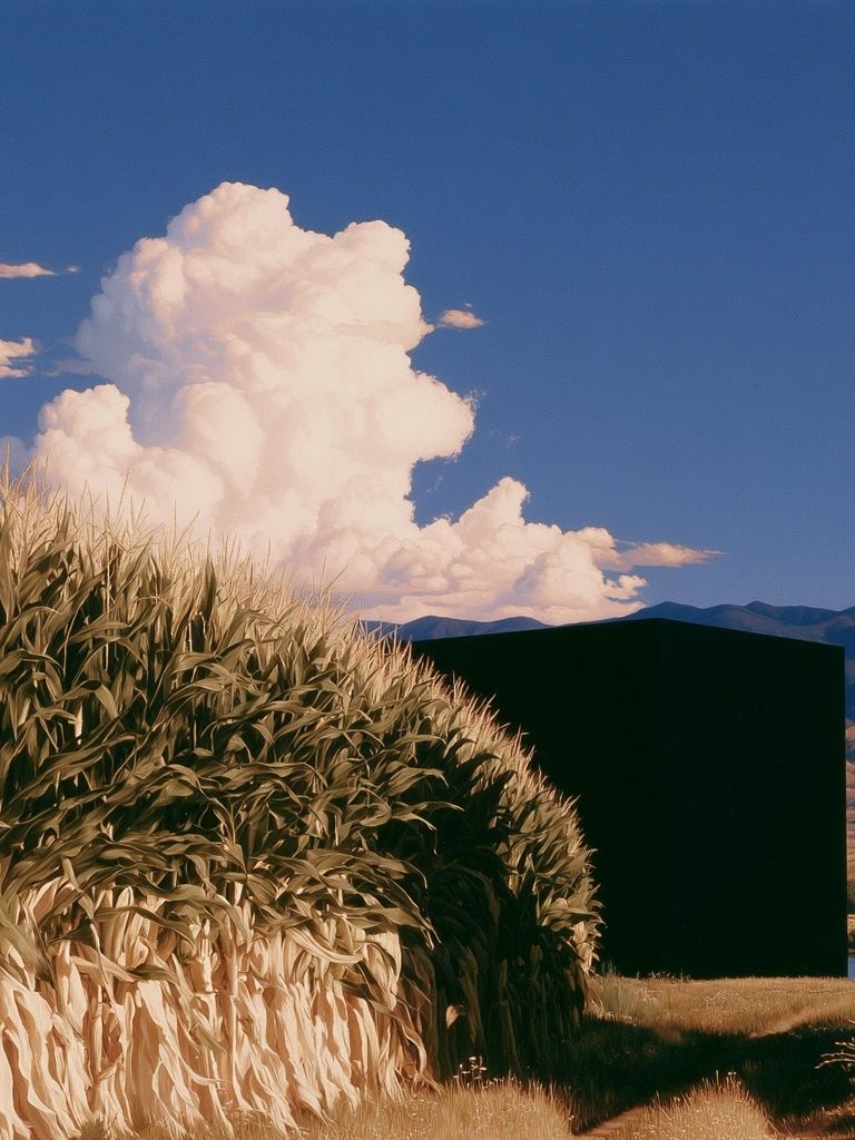 Surreal Cornfield Landscape Print. poster detail