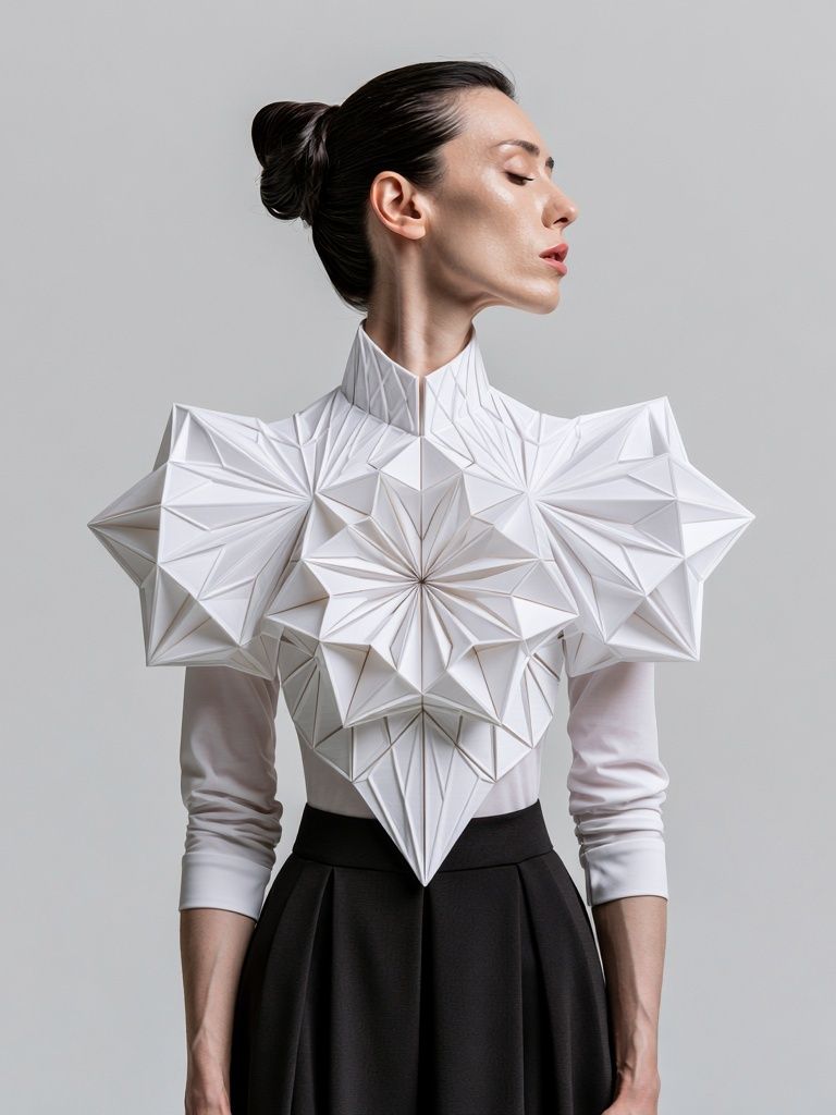 Geometric Fashion Portrait Poster. poster detail