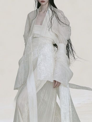 Ethereal White Fashion Portrait Poster. poster detail