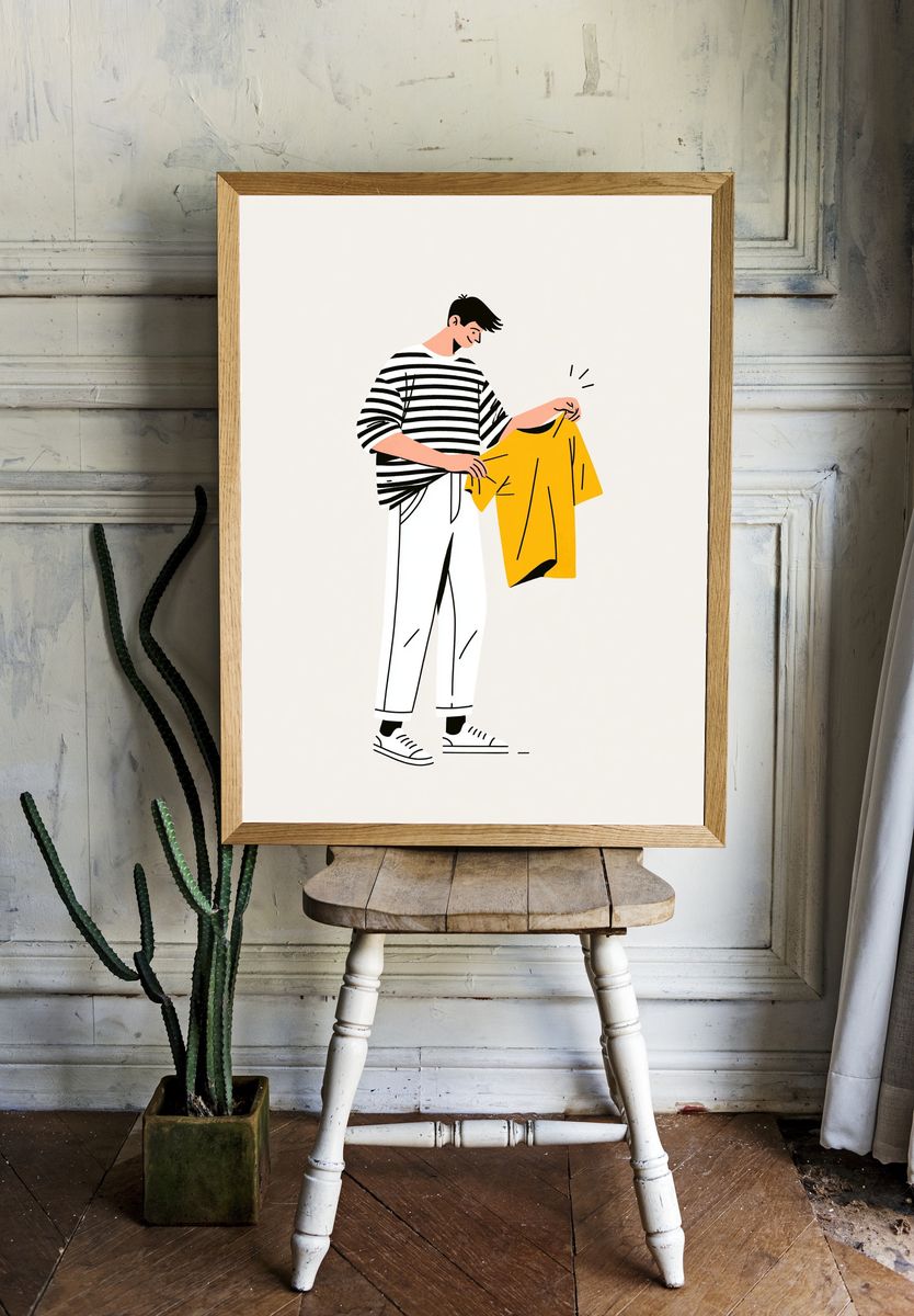 Fashion Illustration Poster. — room view 1