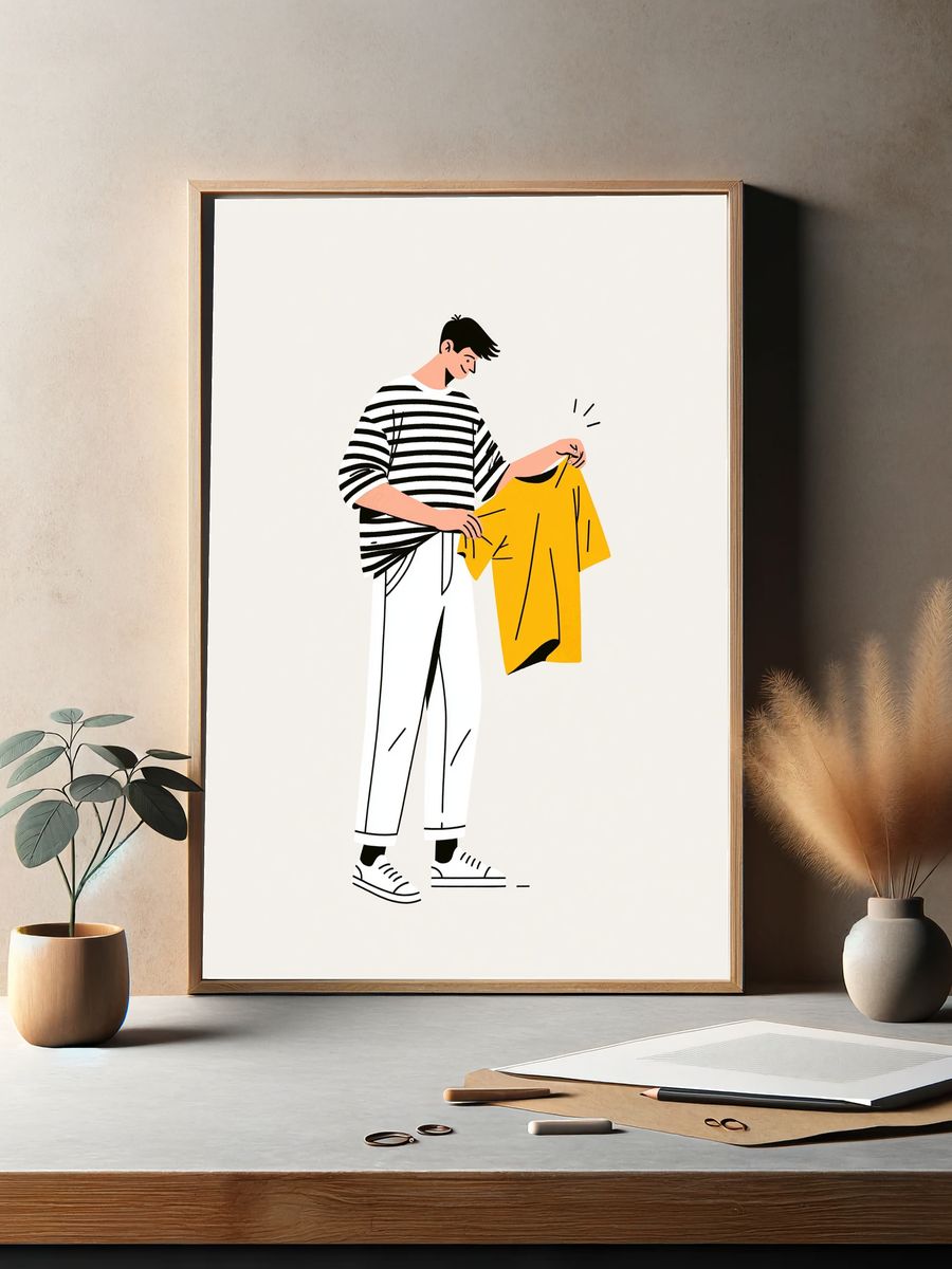 Fashion Illustration Poster. — room view 2