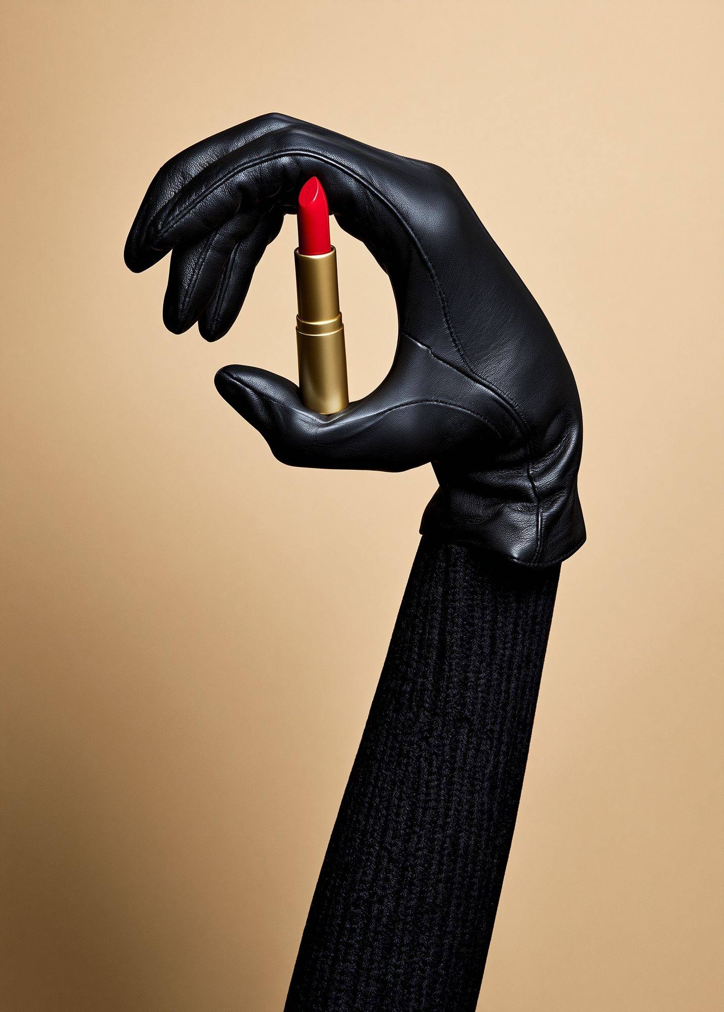 Black Glove Lipstick Surrealism Print. poster detail
